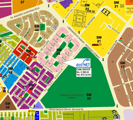 Mapa de las oficinas de dotNET