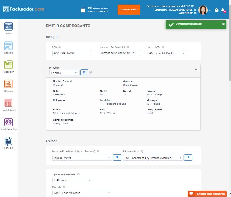Electronic invoicing